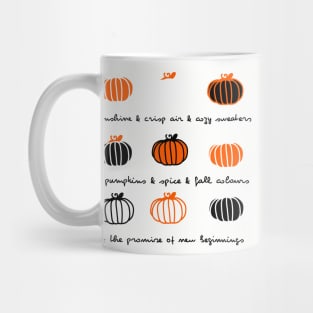 Autumn Pumpkin Quote Mug